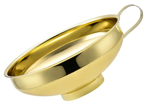 DIYEAH Embudo Metálico de Acero Inoxidable con Boca Ancha para Líquidos Resistente y Fácil Limpieza para Cocina y Llenado de Botellas
