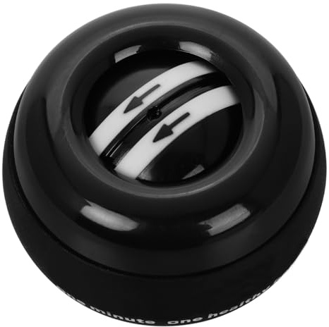ORFOFE Gyroscopic Hand Exercise Ball Self-Starting Grip Strengthener for Forearm and Wrist Training, Black Wrist Gyro Ball with Protective Cord for and Relief