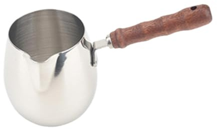 Zambuph Cioccolatiera con manico resistente al calore, cioccolatiera in acciaio Per inox per deliziose bevande calde, bricco per schiumare il latte in acciaio Per inox con