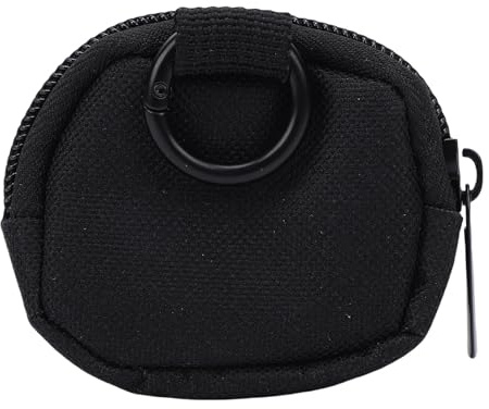 ZJchao Hearing Aid Case, Protective Storage Pouch with Anti Static Lining & Detachable Keychain, Portable Travel Cover for Hearing Amplifiers, Black