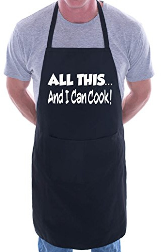 Print4U All This And I Can Cook Funny BBQ Cooking Novelty Apron