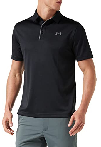 Under Armour Men's Tech Golf Polo, 001 Black, 3XLT