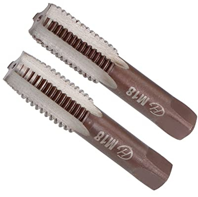 CoCud Manuel Filetage Tarauds M18 x 2,5 Filetage Vis Tapotement Cône Bas | 1 Paire, Taraud, Alliage Outil Acier, Métrique, pour Machine Thread Réparation