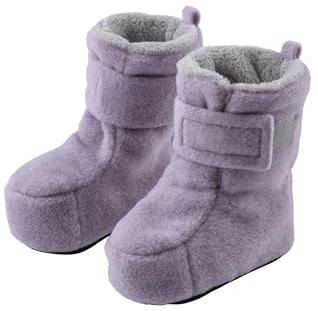 Sterntaler Babystiefel aus Microfleece mit rutschfester Sohle und Klettverschluss, Mädchen - Baby Schuhe gefüttert mit Teddyflausch, rosa melange, 16