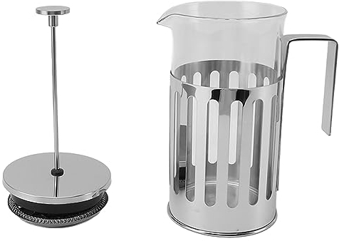 TOPINCN Cafetera De Prensa Francesa Cafetera De Leche Prensas Francesas Cafetera Especial Cafetera De Vidrio De Alto Borosilicato Cafetera De Prensa Francesa De Acero Inoxidable (1000ML