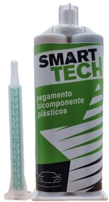 Pegamento Resina Epoxi 2 componentes rellena grietas secado rápido especial para reparar plásticos paragolpes patillas de faros soportes Adhesivo bicomponente 50ml con una canula