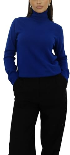 Win's Pull à col roulé en Laine et Cachemire pour Femme, Fabriqué en Italie