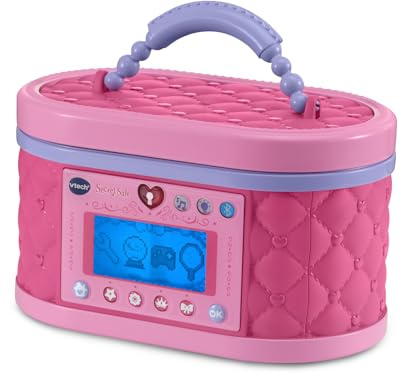 VTech - Maletín Secreto de Maquillaje, Joyero Interactivo, Código Personal, Espejo, Juguete niños +5 años, Pantalla LCD, Actividades mágicas, Bluetooth, Radio, Versión ESP