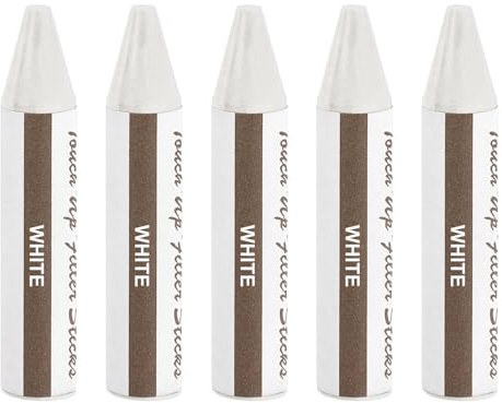 QUARKZMAN 5Stk Holz Füller Stick Wachs Stöcke Holz Ausbesserungs Weiß | Marker, Möbel Buntstifte, Für Kratzer Löcher Risse Tische Schreibtische Holz Böden Reparatur Abdeckhauben