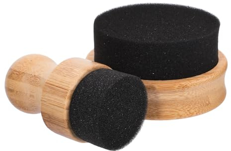 WATIIFUFU 2 pezzi Applicatore di Cera e Olio Minerale per Taglieri in Legno e Bambù Spugna Ergonomica Leggera per e Protezione di Superfici in Legno e Mobili