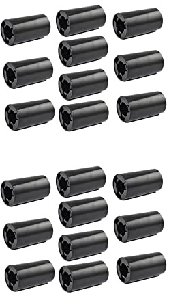 Youbones 20 Pack AA Auf C Batterie Adapter Koffer, AA Auf C Abstands Halter, AA Auf C Batterie Adapter Konverter Koffer (Schwarz)