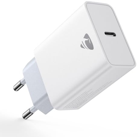 Caricatore USB C, Presa USB C 20W Ricarica Rapido, Spina Tipo C Alimentatore PD Adattatore da Muro Caricabatterie Veloce per iPhone 17 16 15 14, Type C Caricabatterie per Samsung Galaxy S23 S24 S22