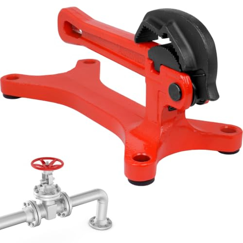 1/8-1-1/2Portable Pipe Vise,Pipe Tightening Vise,Pipe Clamp Vise,Portable Aluminum Tube Vice,Fractal Vice for Valve Maintenance in Narrow & High Sites(Red)