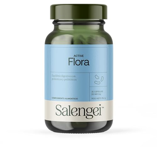 ACTIVE FLORA (NO LACTEO) - Con Probióticos, sacharomyces boulardii y Aloe Vera, para el equilibrio digestivo | Cepas bacterianas de gran supervivencia | Para el mantenimiento de la flora intestinal |