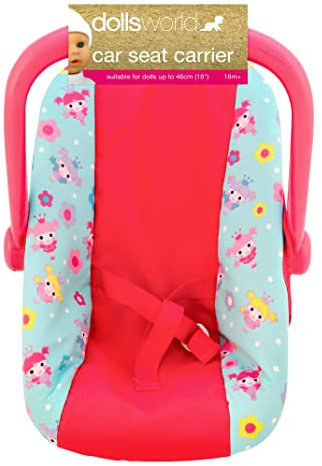 Dolls World Puppen Welt 8210 Auto Sitz Doll Carrier für Puppen bis 46 cm, für Kinder ab 3 Jahren, Rose