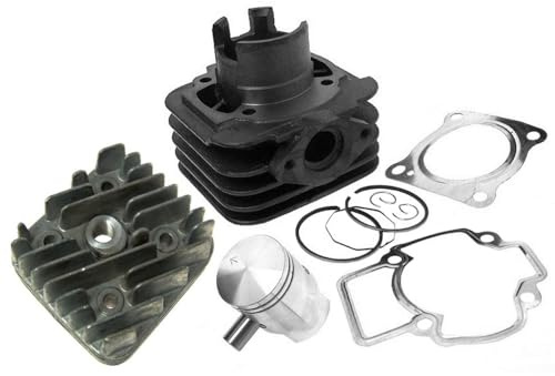 2EXTREME Zylinderkit 50ccm Piaggio-AC-Motor kompatibel mit GILERA Stalker | Inkl. Zylinderkopf, Dichtsatz, Kolbenringe; 2-Takt, Kolbenbolzen 12mm, kompatibel mit GILERA Storm, Typhoon, Easy Moving
