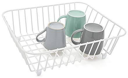 simplywire – Spülbeckenkorb – Abtropfkorb – Weißer kunststoffbeschichteter Stahl