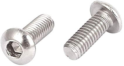 INCREWAY 150 Stücke Schrauben mit Innensechskant, M3*8mm 304 Edelstahl Innensechskant Rundkopf Bolzen mit Kunststoffbox