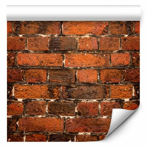murando - Fototapete selbstklebend Ziegel Ziegelwand, Schlafzimmer, Full HD | Selbstklebend ohne Kleister, Full HD Druck, ideal fürs Wohn- oder Schlafzimmer, schnelle Montage, lichtbeständig, geruchsfrei