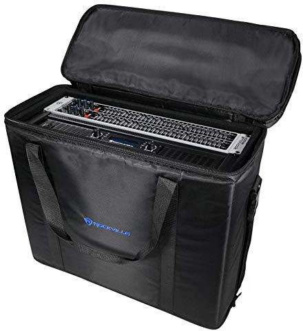 Rockville RRB45 4U Rack Bag with Double-Sided Access, 16 Depth, Shoulder Strap, Heavy-Duty Zippers, for Musicians and DJs