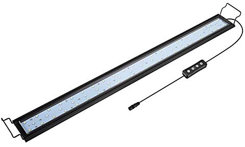 Hygger 20 W LED-Lampe für Aquarium, 71 – 92 cm LED-Lampe mit Timer, dimmbar, Halterung verstellbar, für Beleuchtung (weiß, blau, rot)