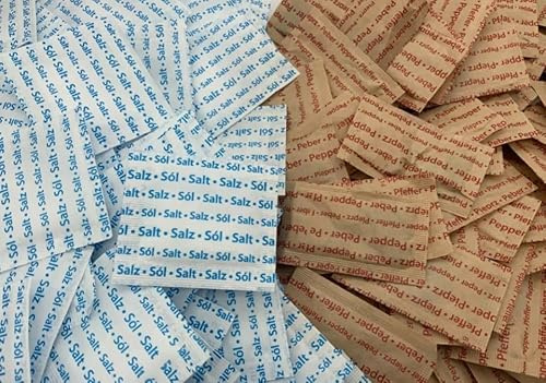 ANICEMOON Salz- und Pfefferbeutel, insgesamt 200 Stück, WÜRZ, Schwarz, Kunststoff