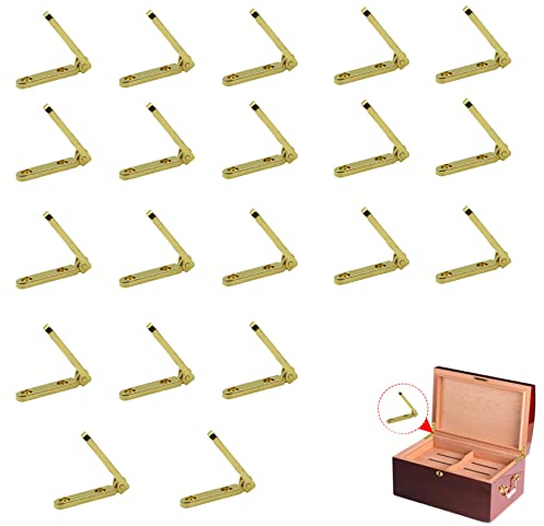 Cerniere Testa In Acciaio Inox - Mini Piccole Finestra Armadio Connettori Della Porta Barile D'ottone Nascosto Mobilia Scatola Di Gioielli Diy Regalo Legno Miniatura D'oro, 20 Pezzi 30 * 30mm