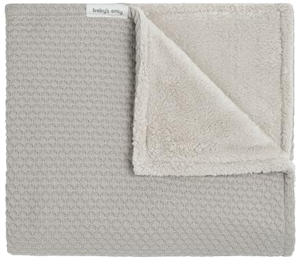 Baby's Only - Gitterbettdecke aus Baumwolle mit Teddyfutter - Sky - TOG 2.7-100x135 cm - für Jungen und Mädchen - Urban Taupe