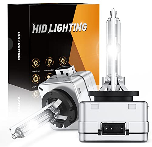 GOOACC D3S HID headlight bulbs,6000k Diamond White,High low beam,Xenon replacement bulbs-2pcs