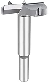 Forstner Drill Bit, 55mm Tungsten Steel Wood Boring Bit, Round Shank Tools, Hole Saw for Woodworking