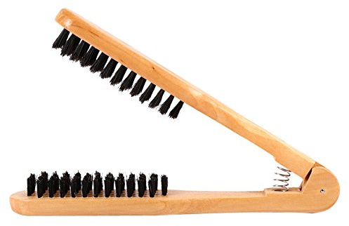Peluquería Profesional Peine Doble Cepillos de Madera Anti Estática Plancha de Pelo Herramienta