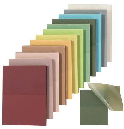 Mr. Pen - Foglietti adesivi trasparenti, 1,5 x 2, 600 fogli, colori vintage