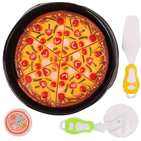 FLYPOP'S - Party Pizza - Rollenspiel - 033632 - Mehrfarbig - Kunststoff - Küche - Kinderspielzeug - Geschenk - Lebensmittel - 17,5 cm - Ab 3 Jahren