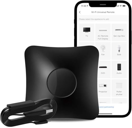 BroadLink RM4 Pro IR/RF-Universalfernbedienung mit HTS2, All-in-One-Hub, Code-Lernfunktion, kompatibel mit Fernsehern, Klimaanlagen und Vorhangmotoren sowie mit Alexa (nur 2,4-GHz-WLAN)