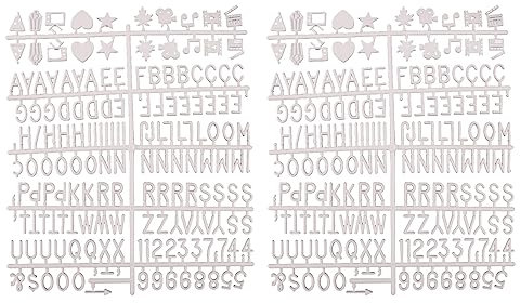 Kadagg Buchstabentafel aus Filz, 2 Stück, Zeichen für Buchstabentafel, Nachrichtentafel, Letterboard, englische Buchstaben, Heimdekoration, Zubehör, Bürodekor, Kunststoff