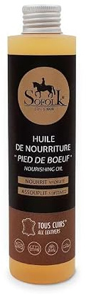 Sofolk - Huile Nourrissante pour Cuir Pied de Boeuf - Entretien et Imperméabilisation du Cuir - Hydrate et Assouplit Même Les Cuirs Craquelés - Inodore, Fabrication Française (1000ml)