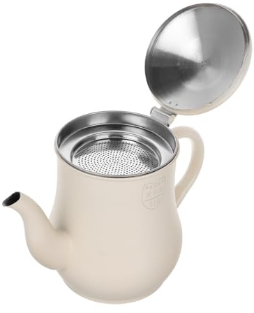 Alipis Aceite Usado Recipiente de Acero Inoxidable 500ml, Colador Integrado, Separa Residuos de Grasa para Cocina y Hogar, Uso Alimentario Estilo Aleatorio