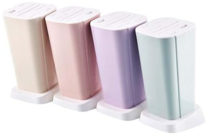 Porta Coltelli Nordico Minimalista da Cucina in Pp Rosa | Design Multi Scomparto, Struttura Staccabile, Base Girevole Apribile, Drenaggio Rapido e Lavaggio Semplice