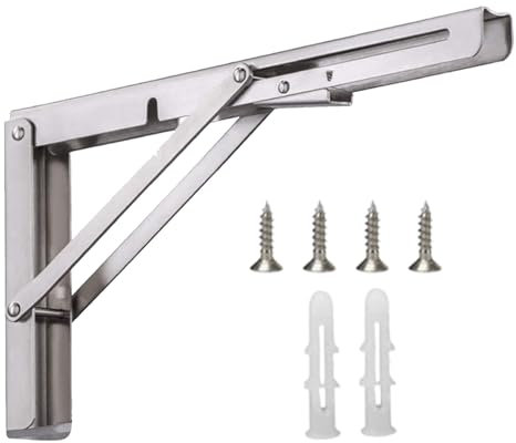 Schwimmende RegalHardware, Klappbare Regalhalterungen, Edelstahl Regalwinkel, 2 Stück Dreieckige Regalhalterung, Wandhalterung SchwimmendenRegal, Wandregalhalterungen, Schwebende Kaminsimshalterung