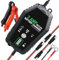 HTRC 3A Car Battery Charger, 6V/12V LiFePO4 Battery Charger, Battery Maintainer Trickle Charger for Boat, Motorcycle, Lithium, LiFePO4 and Lead-Acid(AGM, GEL, MF, EFB, SLA, WET)