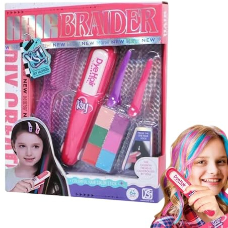 Set da gioco per colorare i capelli per bambini, set di bastoncini per tinture per capelli per bambini,Set colorazione temporanea per capelli Gioca con il gesso per capelli | Trucco per capelli simula