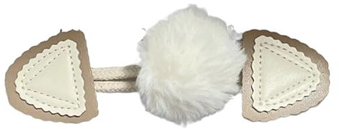 YUHGFD 16 cm, 10/20 Paar, weiße PU-Leder-Knebelverschlussknöpfe, Leder-Knebelknopf zum Aufnähen, Knebelverschluss für Mäntel, Strickjacken, Jacken, Kleidung