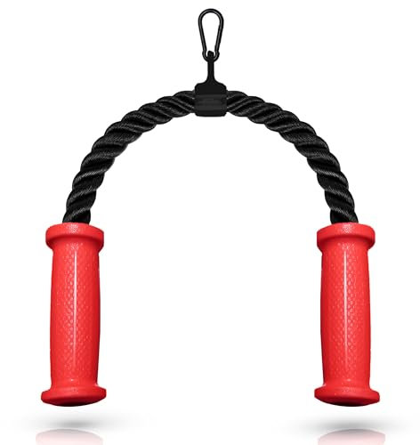 FourRoar Cuerda Triceps con Mango Ergonómico Antideslizante Aguanta 300Kg | Cuerda Triceps Polea Evita la Presión en las Manos | Agarre para Triceps para Casa y el Gym