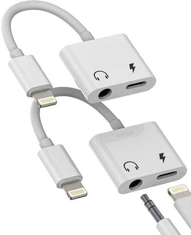 Adaptateur Lightning vers Jack 3.5mm 2 en 1 pour iphone 14/13/12/11/X/8/7/SE/SE2 écouteur Casque Audio pour Apple pour ipad Prise Splitter Chargeur Auxiliaire Câble Connecteur Téléphone Accessoires
