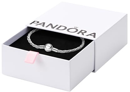 PANDORA Moments 593757C00-16 - Pulsera trenzada de plata de ley con cierre redondo, compatible con Moments, 16 cm, 16cm, Plata de ley, No es una piedra preciosa