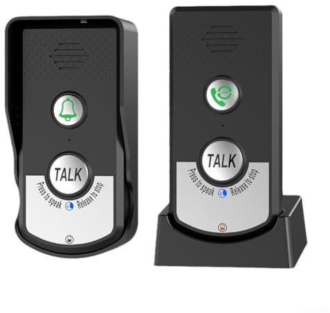 1 paio di citofono, citofono impermeabile bidirezionale, portata di 1 km, batteria ricaricabile 2000 mAh, per casa, ufficio, scuola