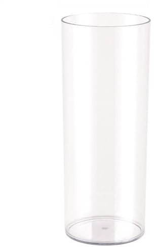 Vaso alto trasparente in acrilico per fiori, vaso cilindrico, antifrantumo, per decorazioni per matrimoni e ufficio (40x12 cm)