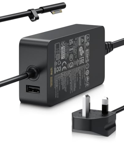 127W Surface Charger for Microsoft Surface Laptop Studio 2 1, Surface Book 3 2 1，Surface Pro 11 10 9 8 7+ 7 6 5 4 3, Windows Surface Laptop 7 6 5 4 3, Surface Go 4 3 2, Funktioniert mit 102W 65W