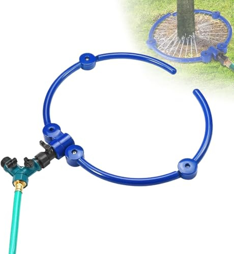 Anillo De Riego para Árboles | de Aspersión e Irrigación Circular | Aspersor Ajustable 360 Grados para Riego De Plantas De Terraza Arbustos Parterres Y Plantas De Exterior En Jardines