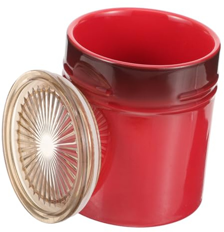 WEKADRIN Keramik Vorratsdose mit Deckel Luftdicht Rustikal für Küche Multifunktional als Tee und Kaffeedose Kleine Bunte Aufbewahrungsbox für Getreide Stilvolle Küchenorganisation